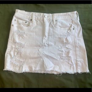 American Eagle White Jean Skirt